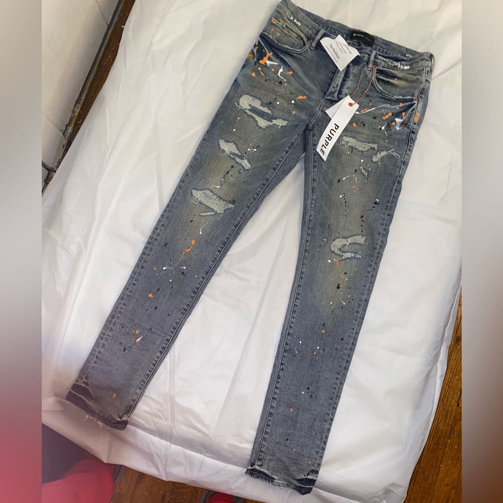 purple jeans